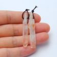 2 PCS Natural Red Quartz Pendant Beads 44x8x5mm, 41x5x4mm, 3.3g Online Hot Sale