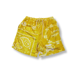 Paisleys Mesh Shorts  Mustard  For Discount