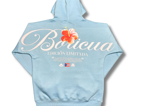 *New*Heavyweight Boricua Hoodie - Carolina Blue For Sale