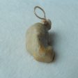 Natural Indonese Fossil Coral Bull Pendant Bead 38x17x15mm, 8.9g For Cheap