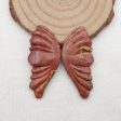 Natural Red Creek Jasper Carved butterfly wings Cabochons 43x19x4mm, 7.8g Hot on Sale