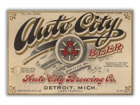 Auto City Beer Label Magnet Online