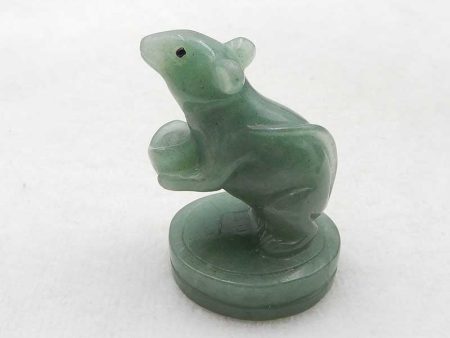 Natural Green Aventurine Carved Mouse 46x37x32mm, 43.5g Online Hot Sale