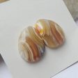 Natural Crazy Lace Agate cabochons Paired 15x11x4mm, 2.8g Online