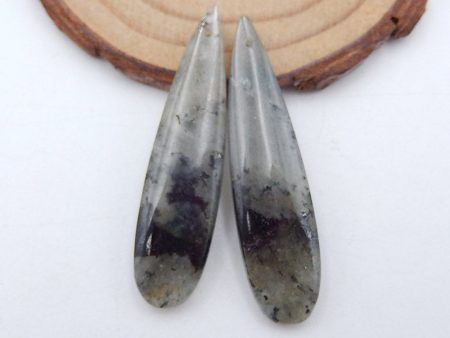 Natural Labradorite Earring Beads 43x10x5mm, 8.5g For Cheap