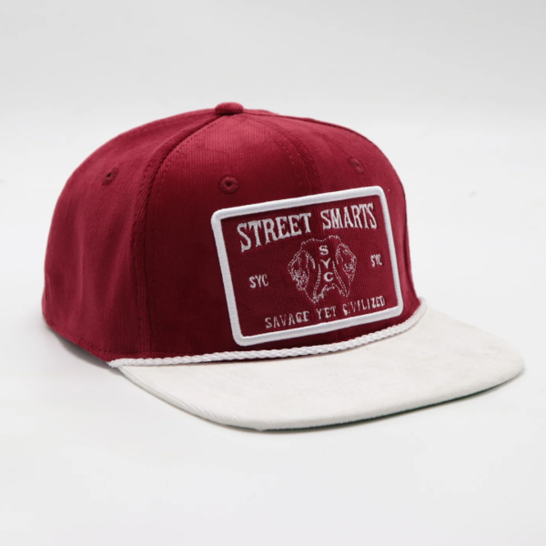 Burgundy Corduroy Hat with Suede Brim- Street Smarts Sale