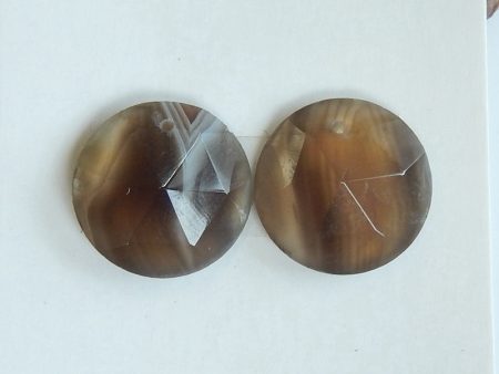 Natural Agate Earring Beads 14x14x5mm, 2.8g For Cheap