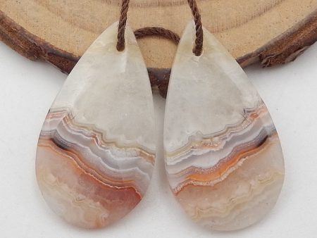 Natural Crazy Lace Agate Earring Beads 32x15x4mm, 5g Sale