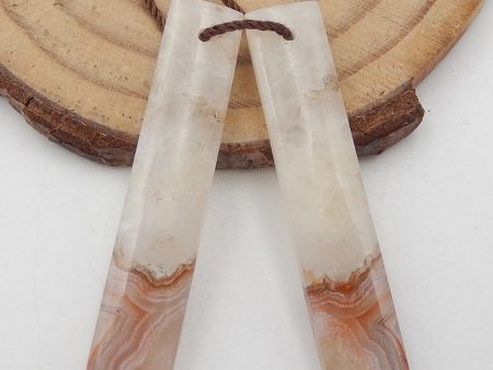 Natural Crazy Lace Agate Earring Beads 36x7x4mm, 4.8g Cheap