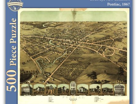 Bird s Eye View of Pontiac, 500-Piece Puzzle Hot on Sale