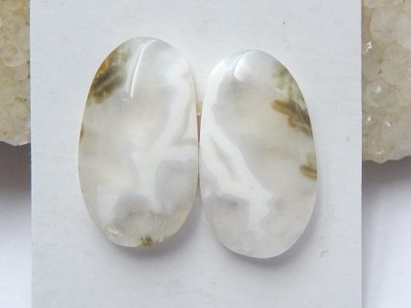 Natural Ocean Jasper Cabochons Paired 19x11x4mm, 3.3g For Cheap