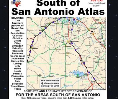 South of San Antonio Atlas by Texmaps Supply