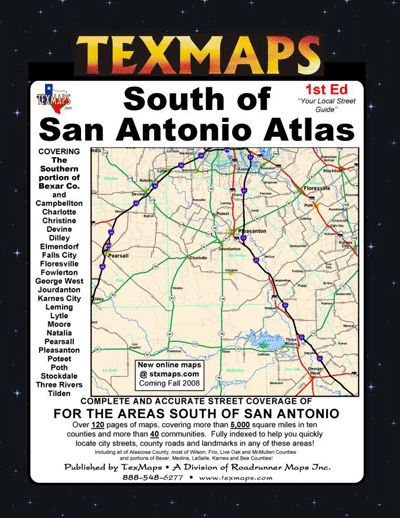 South of San Antonio Atlas by Texmaps Supply