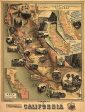 The Unique Map of California, 1888 For Sale