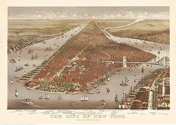 The City of New York by Currier & Ives, 1884 Discount