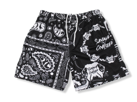 *NEW*SYC Paisleys Mesh Shorts  Black  Online now