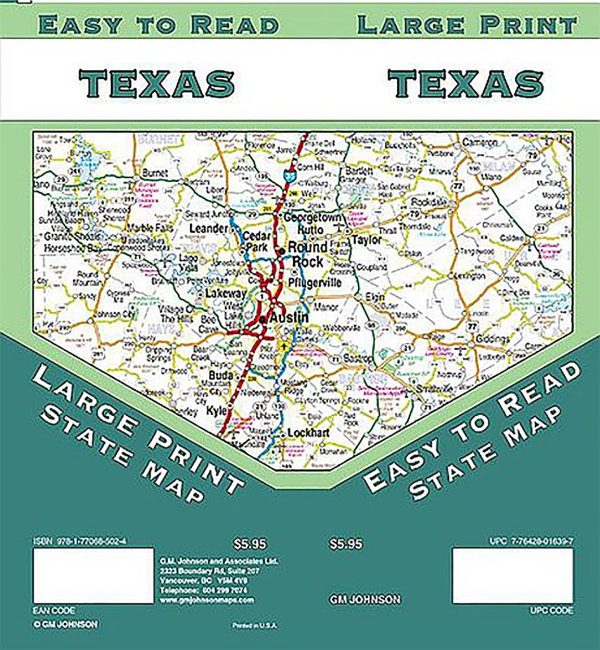 Texas Large Print by GM Johnson Sale