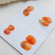 4 Pairs Red Agate Cabochons 9x7x3mm, 13x9x3mm, 4g Online Hot Sale