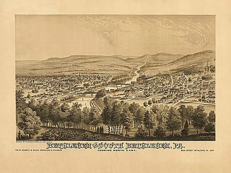 Bethlehem and South Bethlehem, PA by G.A. Rudd, 1877 Online