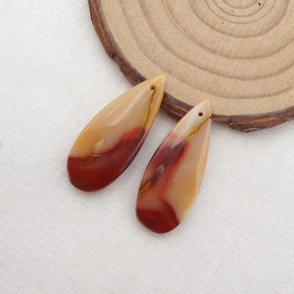 Natural Mookaite Jasper Earring Beads 30x12x5mm, 5.4g Online