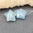 Natural Blue Aquamarine Earring Beads 14x14x7mm, 3.2g Online Hot Sale