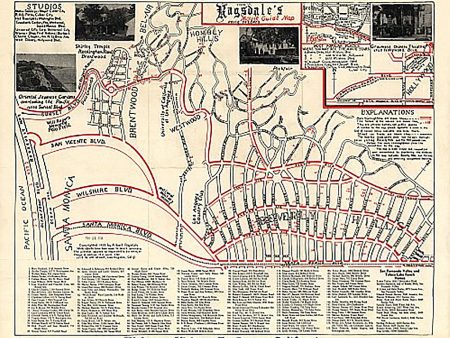 Ragsdale s Movie Guide Map by Albert Ragsdale, 1938 Fashion