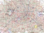 Houston - Harris County Major Arterial Wall Map by True North Publishing Sale