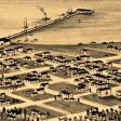 Bird s eye view of San Diego, California by E S Glover, 1876 on Sale