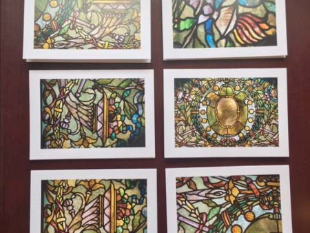 State Library of Massachusetts Stained Glass Notecard Set (6 Cards) on Sale