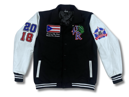 Premium Puerto Rico (BLK)Varsity Jacket Supply