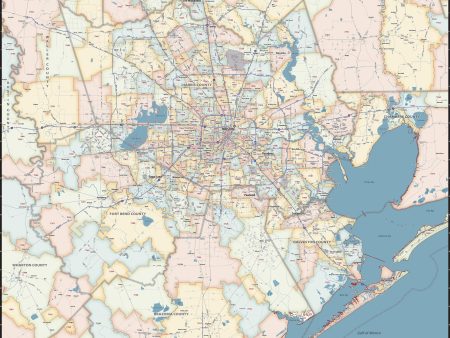 Greater Houston Metro Area ZIP Code Map For Discount