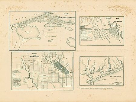 Insets of German Communities in Texas 1850 For Discount