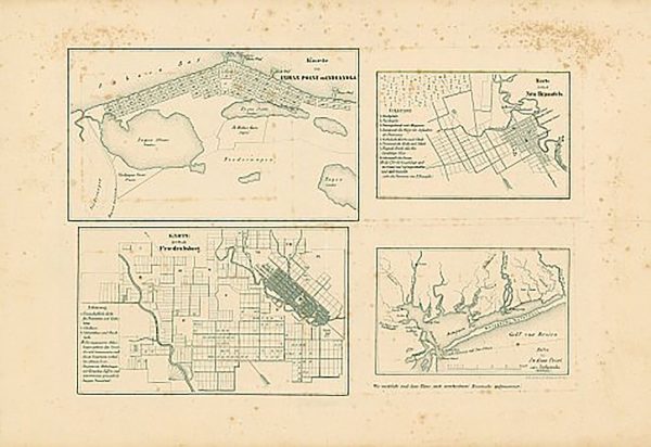 Insets of German Communities in Texas 1850 For Discount