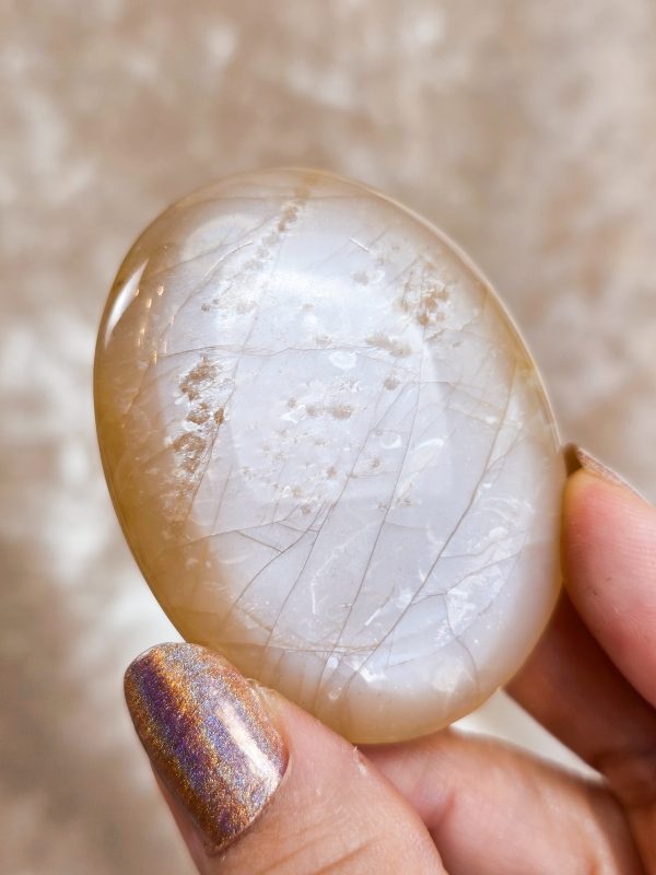 Peach Moonstone Palmstone Sale