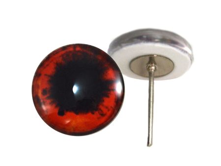 Red and Black Vampire Glass Eyes on Wire Pin Posts Discount