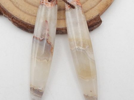 Natural Crazy Lace Agate Earring Beads 44x9x4mm, 6.1g Online Sale