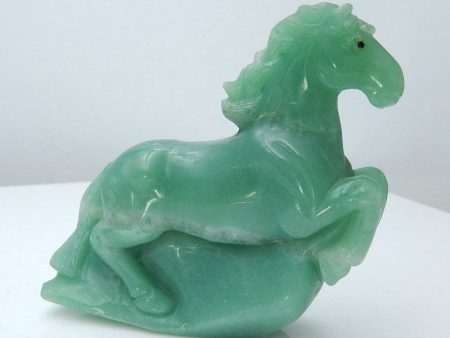 Natural Green Aventurine Carved horse  81x73x32mm, 159.2g Online Sale