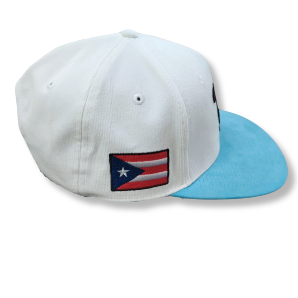 Puerto Rico Corduroy Hat - White & Baby Blue Supply