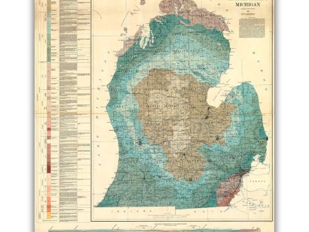 Geological Map of the Southern Peninsula, 1936 Print Sale