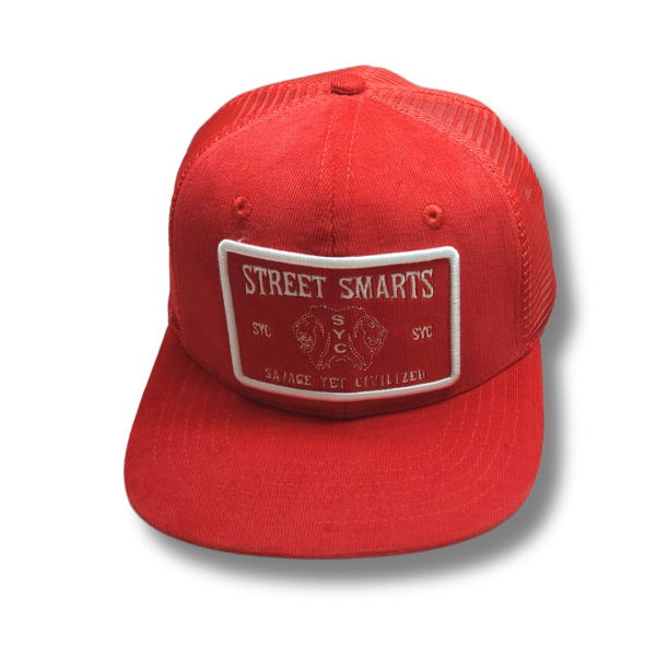 Street Smarts Corduroy Paisley Trucker Hat – Red Sale