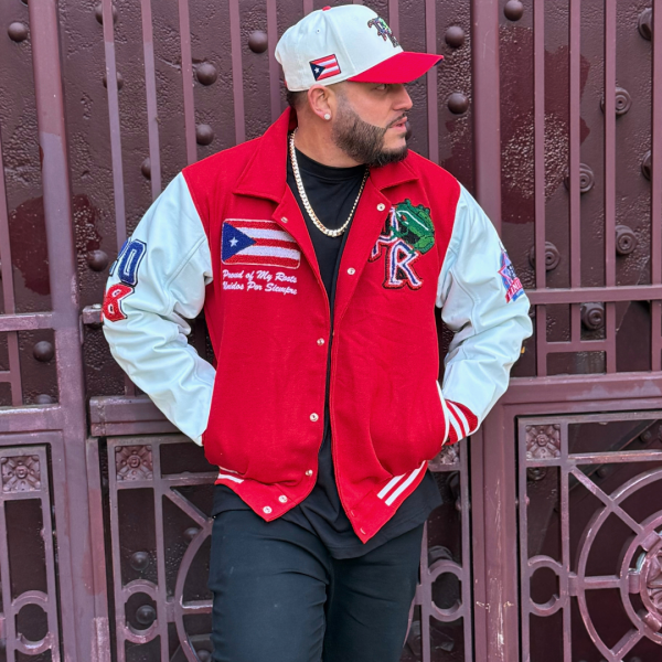 Premium Puerto Rico (RED)Varsity Jacket on Sale