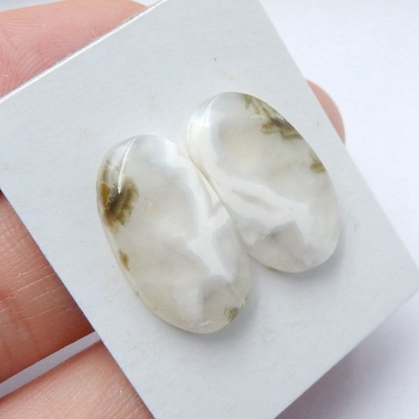 Natural Ocean Jasper Cabochons Paired 19x11x4mm, 3.3g For Cheap