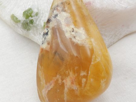 Natural Yellow Opal Cabochon 57x35x27mm, 46.5g For Sale