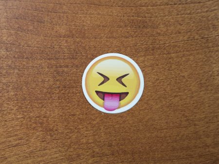 Laughing Tongue Out Emoji Sticker Fashion