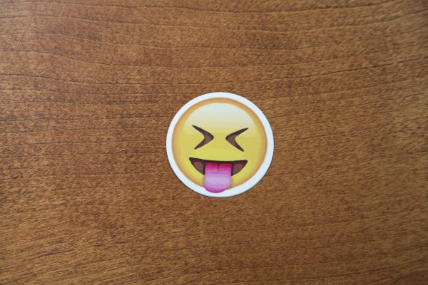 Laughing Tongue Out Emoji Sticker Fashion