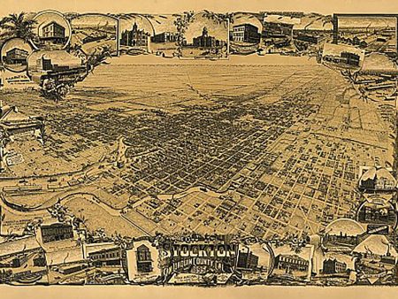 The city of Stockton, California by John H Mitchell, 1895 Sale