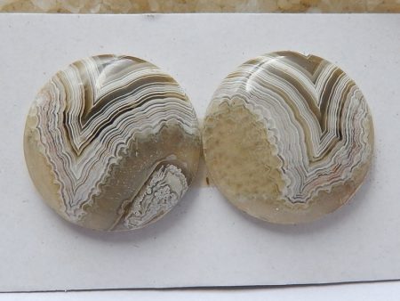 Natural Crazy Lace Agate Cabochons Paired 20x4mm, 5.5g Cheap