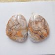 Natural Crazy Lace Agate Cabochons Paired 25x21x6mm, 9g Online