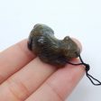 Natural Labradorite Carved animal Pendant Bead 29x15x13mm 9.4g Hot on Sale