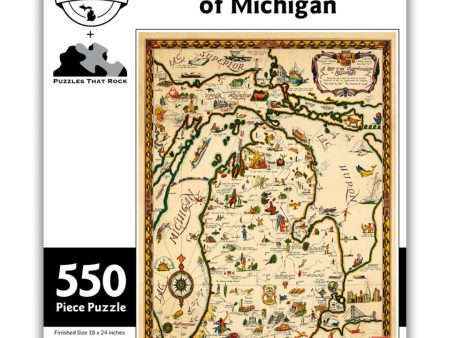 Commonwealth of Michigan,  550-Piece Puzzle Hot on Sale